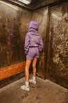 Men’s Zip Up Jacket & Shorts ( Light Purple )