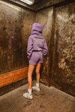 Men’s Zip Up Jacket & Shorts ( Light Purple )