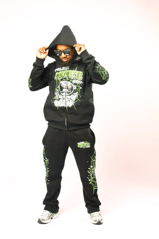 " Lime Green " Spider Sweatsuit