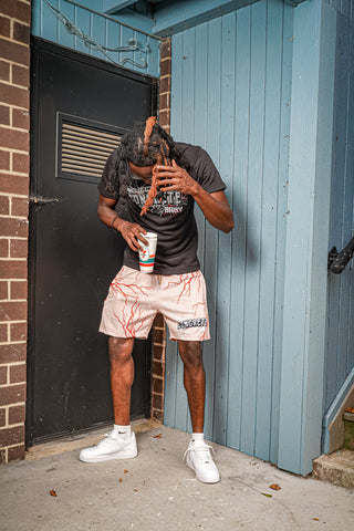 " Strawberry Waffle " Lightning " Mesh Shorts⚡️